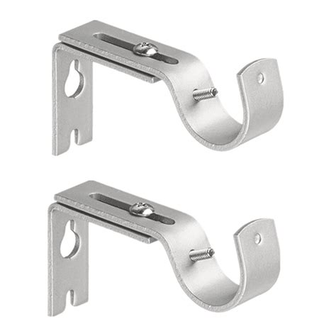 curtain brackets heavy duty metal black|extra deep curtain rod brackets.